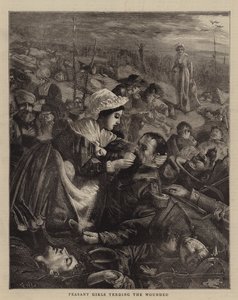 Campesinas atendiendo a los heridos de Francis Wilfred Lawson